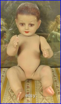 Fantastic Rare Antique French Plaster Baby Shop Mannequin Display Dummy, Circa 1890