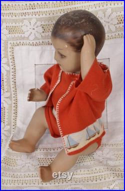 Fantastic Rare Antique French Plaster Baby Shop Mannequin Display Dummy, Circa 1890