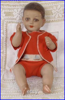 Fantastic Rare Antique French Plaster Baby Shop Mannequin Display Dummy, Circa 1890