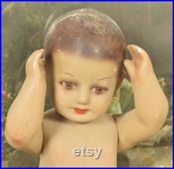 Fantastic Rare Antique French Plaster Baby Shop Mannequin Display Dummy, Circa 1890