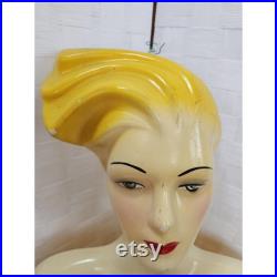 Fashino 1980s Female Form Mannequin Thailand Super Rad Hair