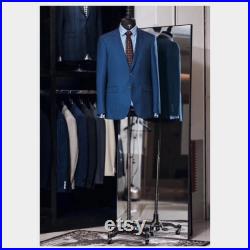 Fashion Canvas Men Mannequin,Half Body Adult Fabric Black Model Prop for Shirt Suit Window Display,Adjustable Adult Male Dress Form Torso