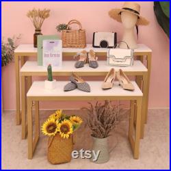 Fashion Golden Display Rack,Floor Style Clothing Store Decoration Props Torso,High Grade Shelf Cabinet Racks for Shoes Bags Display