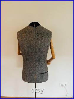 Fashion Tailors Adjustable Dress Dummy SewingMannequin Torso Vintage 50s Mid Century Industrial Design Classic Store Display