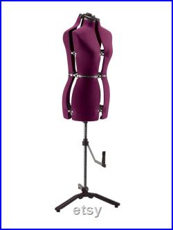 Female Adjustable Mannequin Dress Form Female With New Base Red