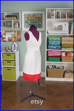 Female Adjustable Mannequin Dress Form Female With New Base Red