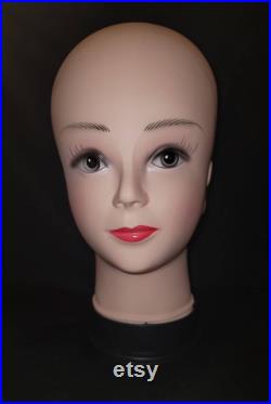 Female Adult Realistic Mannequin Head Display