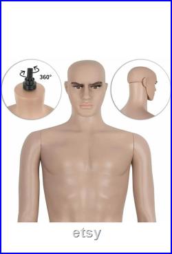 Female Full Body Mannequin Display Fits Size S M L, Adjustable 69'' Female Mannequin with base, Male Full Body Mannequin Adjustable 73