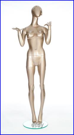 Female Full Size Display Mannequin, High Quality Female Mannequin, Gold Female Display Mannequin