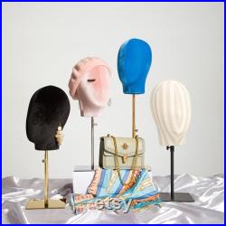 Female Male Velvet Head Mannequin Head,Hat Jewelry Cap Wig Display Head Model ,Clothing Store Window Display Head Dummy