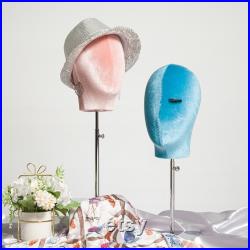 Female Male Velvet Head Mannequin Head,Hat Jewelry Cap Wig Display Head Model ,Clothing Store Window Display Head Dummy