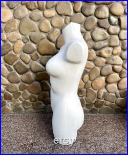 Female Mannequin Black Toned Torso Upper Body 29.5 Plastic Stand Display