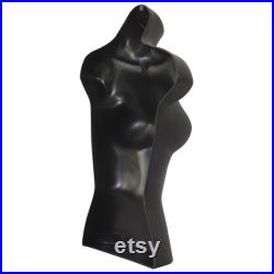 Female Mannequin Body Form Hanging Torso Bust Display Plastic 3 4 Black