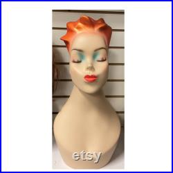 Female Mannequin Display Fiberglass Head Personalized Mannequin Head Option Monogram