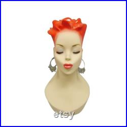 Female Mannequin Display Fiberglass Head Personalized Mannequin Head Option Monogram