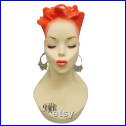 Female Mannequin Display Fiberglass Head Personalized Mannequin Head Option Monogram