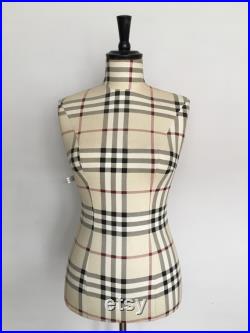 Female Mannequin Dressmakers Ladies Bust Display Burberry Check
