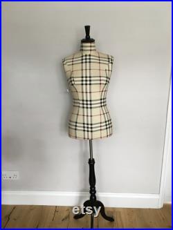 Female Mannequin Dressmakers Ladies Bust Display Burberry Check