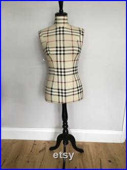 Female Mannequin Dressmakers Ladies Bust Display Burberry Check