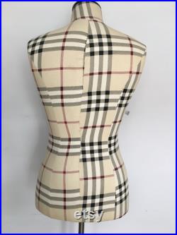 Female Mannequin Dressmakers Ladies Bust Display Burberry Check