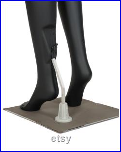 Female Mannequin Full Body with Head and Arm, Color, Matte Black, metal stand 72 inches tall, plastic, detachable parts