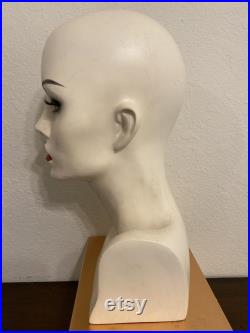 Female Mannequin Head Noriko Wig Head Makeup Vintage Lady Head Hat Display