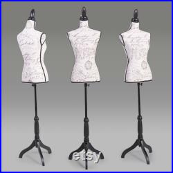 Female Mannequin Torso Dress Form With Tripod Stand Display Foam Clothing