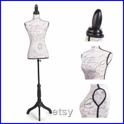 Female Mannequin Torso Dress Form With Tripod Stand Display Foam Clothing