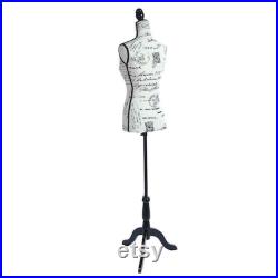 Female Mannequin Torso Dress Form With Tripod Stand Display Foam Clothing