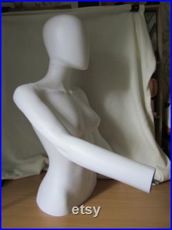 Female Mannequin Torso Head and arms Plastic