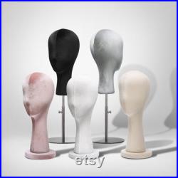 Female Velvet Fabric Head Mannequin Head,Hat Jewelry Cap Hair Wig Display Head Model ,Clothing Store Window Display Head Dummy