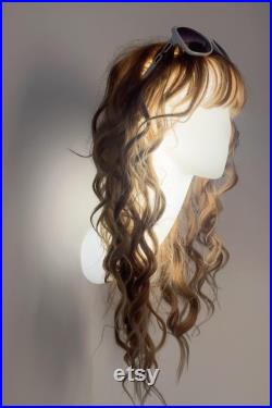 Female Wig Mannequin Head, Wall Mounted LED Plastic Head Model Block for hair Hat Headphone Headband jewelry Display, Fashion Lighting Head