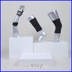 Fiberglass Fashion Male Sport Mannequin Torso,Elbow,Arms,Waist And Hip Protector Props,Silver Mannequin Props for Athletic Brace Display