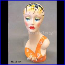 Fiberglass Vintage Female Display Heads Personalized Option