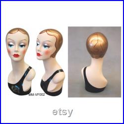 Fiberglass Vintage Female Display Heads Personalized Option