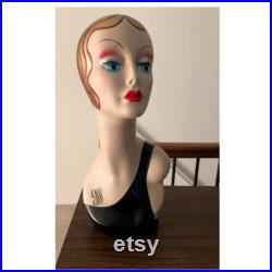 Fiberglass Vintage Female Display Heads Personalized Option