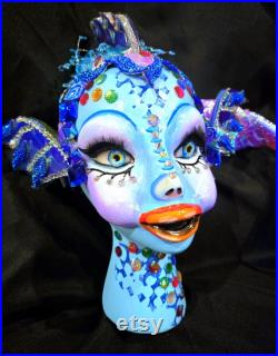 Fish Girl Mannequin, Rainbow Fish Girl, Fish Head