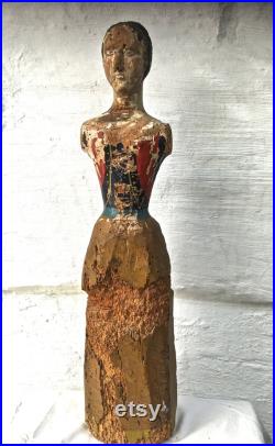 French 18th Century Wood Doll's Dressmaking Dummy