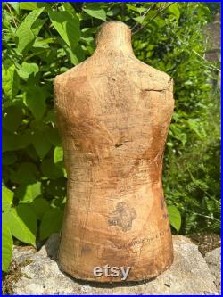 French Antique Child's Mannequin Torso Bust