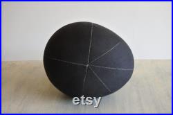 French Vintage Modeste Marotte Black fabric Hat Model Stand France Antique for Chapeaux