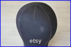 French Vintage Modeste Marotte Black fabric Hat Model Stand France Antique for Chapeaux