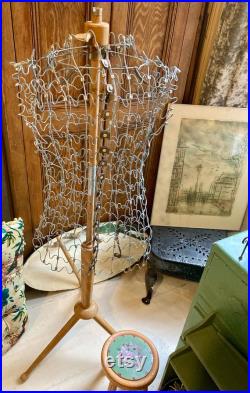 French Vintage duck egg wire adjustable mannequin