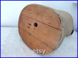 French antique mannequin dress form display wasp waist bust tailor's dummy dressform, wooden w linen display buste from France Paris size 42
