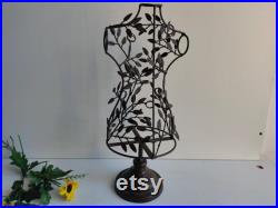 French vintage, metal small table mannequin, mid century shop home display.