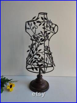 French vintage, metal small table mannequin, mid century shop home display.