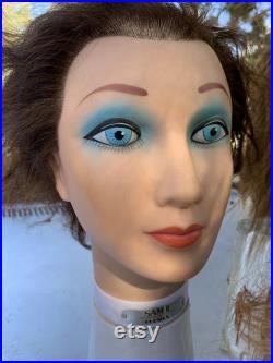 Fresh Batch of Heads Lot of 7 Vintage 80-90's Cosmetology Mannequin Heads for Halloween or Display Burmax, Artistico Hair Loss, Etc.