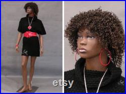 Full Body African American Female Fiberglass Realistic Mannequin with Base CCDR4