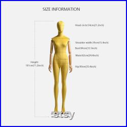 Full Body Female Display Dress Form Mannequin Stand, Wig Jewelry Clothes Display Mannequin with Silver Base ,Suede Velvet Fabric Mannequins