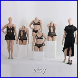 Full Body Female Plus Size Mannequin,Half Body Women Plus Size Dress Form Model,Big Breast Lingerie Swimsuit Pant Bikini Underwear Mannequin