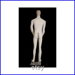 Full Body Flexible Adult Male Off White Dress Form Mannequin with Realistic Face M01SOFTX ERAF